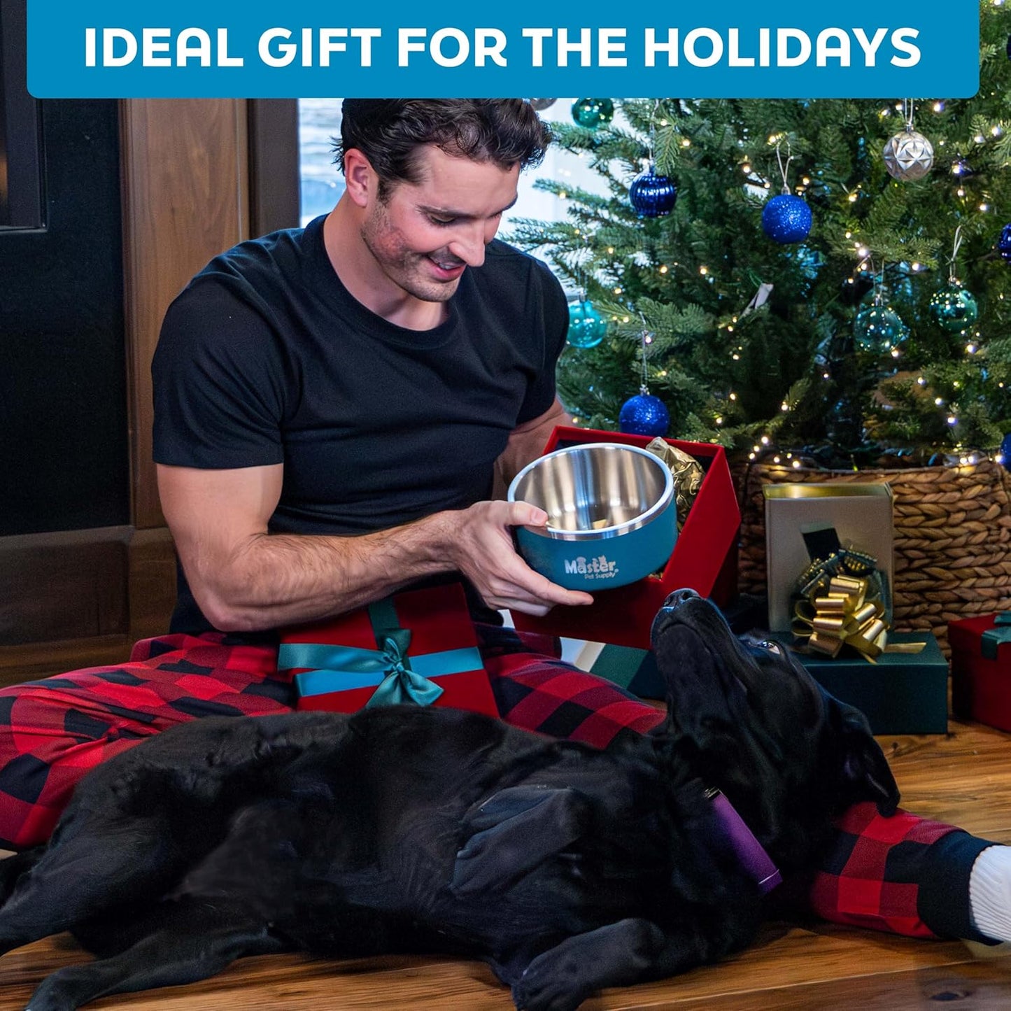 Master Pet Supply Stainless Steel Dog Bowls - 128 oz, Heavy Duty - Rose Quartz, Double Wall Extra-Thick Insulated, Non-Slip Pet Water Bowl for Dogs, Cats & Pets, Anti Rust Metal, Dish Washer Safe