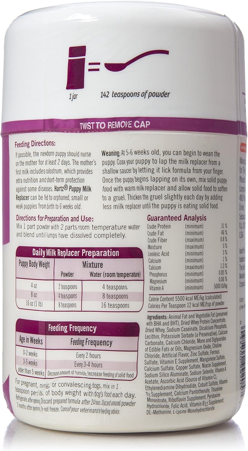 Hartz Powdered Puppy Milk Replacer - 12oz