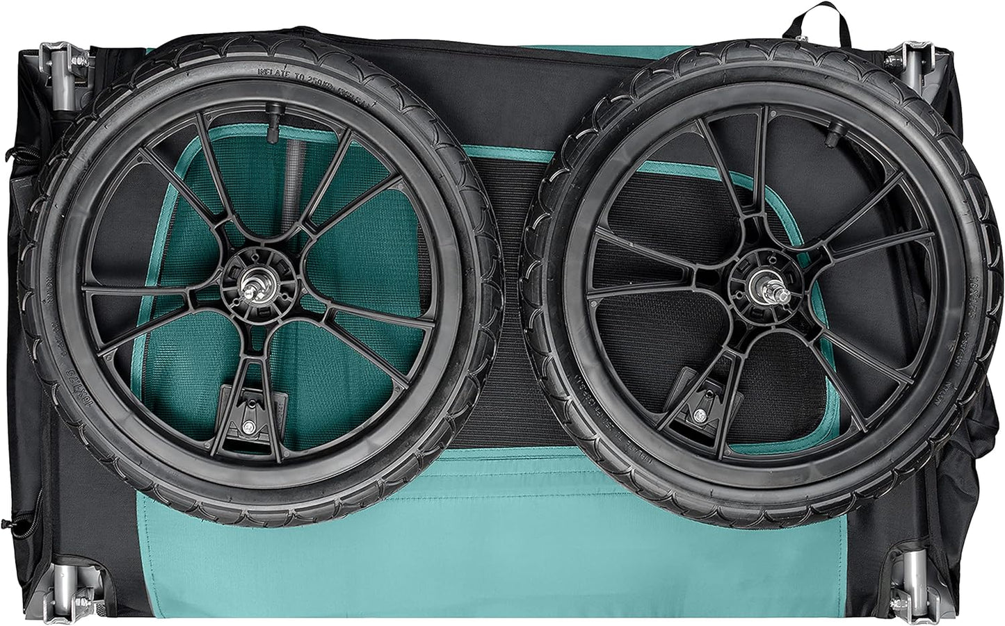 Retrospec Rover Waggin' Pet and Dog Bike Trailer with Weather-Resistant Canopy & Mesh Shield - Foldable Frame, 16in Wheels with Storage Pouch & Internal Safety Leash Supports up to 50 lbs