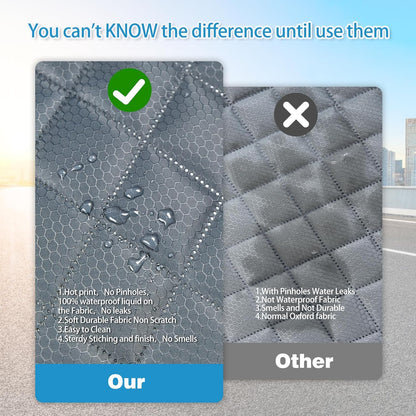 Grey Dog Car Seat Cover for Back Seat,Non-Stick Fur,Pet-Friendly and Waterproof - Universal Fit Interior Protector for Auto, Van, SUV - Ideal for Kids and Pets