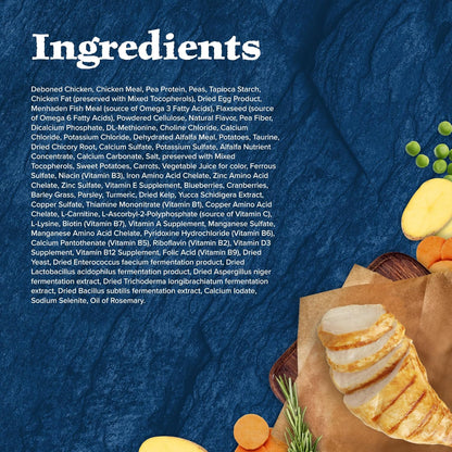 Blue Buffalo Wilderness Natural Adult Dry Cat Food Indoor Cats, High-Protein & Grain-Free, Chicken, 5-lb. Bag