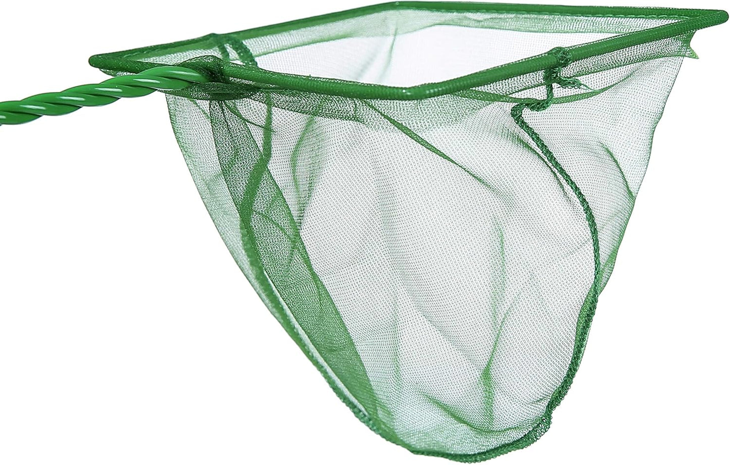 Laojbaba Aquarium Fishing Net Fish Tank Cleaning Tools Fine Mesh Net with Plastic Handle Green 8 Inch
