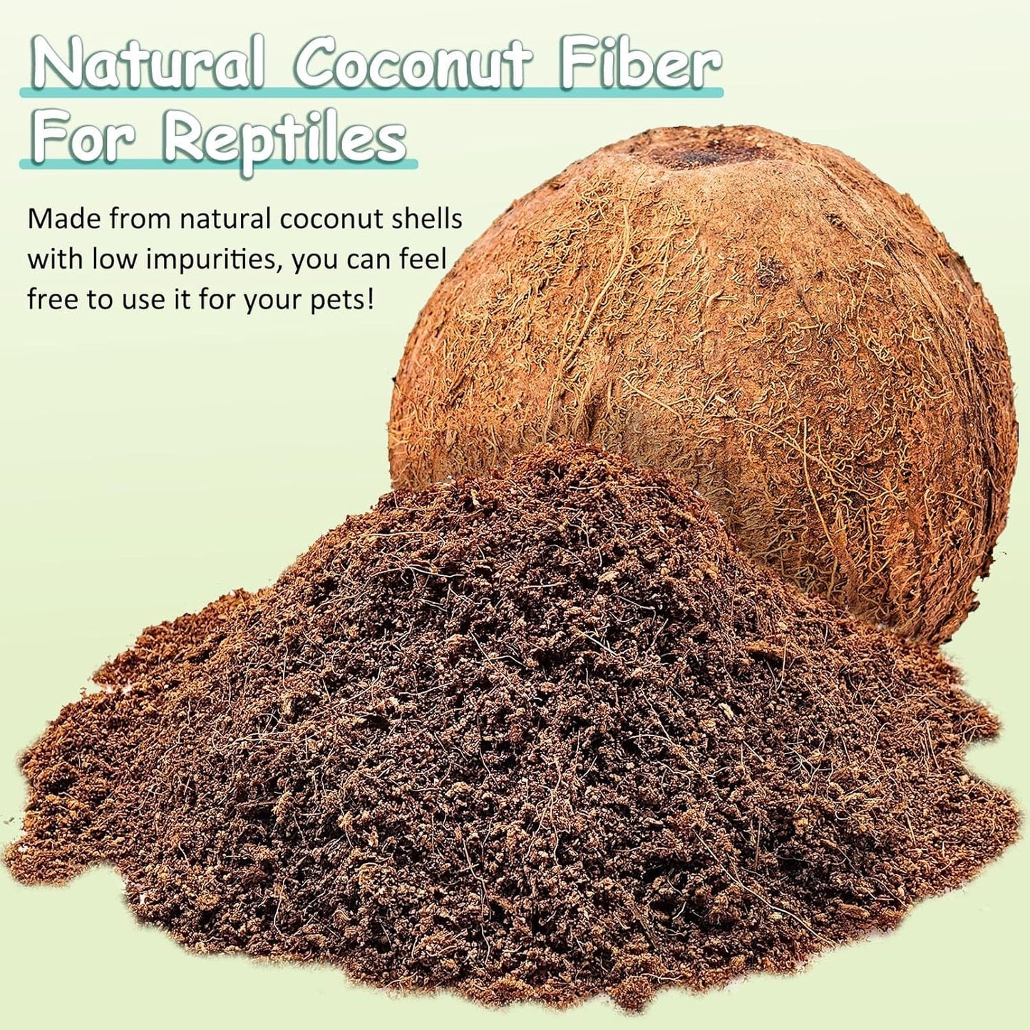 VCEPJH Reptile Bark Bedding,1 LB Natural Cork Bark for Geckos and Loose Coconut Fiber Substrate 3 Pack Natural Coco Coir Reptile Bedding for Tarantula Snake Bearded Dragon Spiders Hermit Crabs