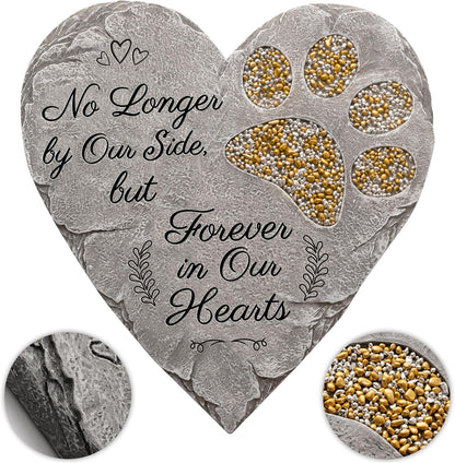 OBSI Dog Memorial Gifts for Loss of Dog Sympathy Gift - Rainbow Bridge Dog Memorial Stone for Remembrance Dog Passing Away Sympathy Gifts - Thoughtful Pet Loss Gifts - Gray