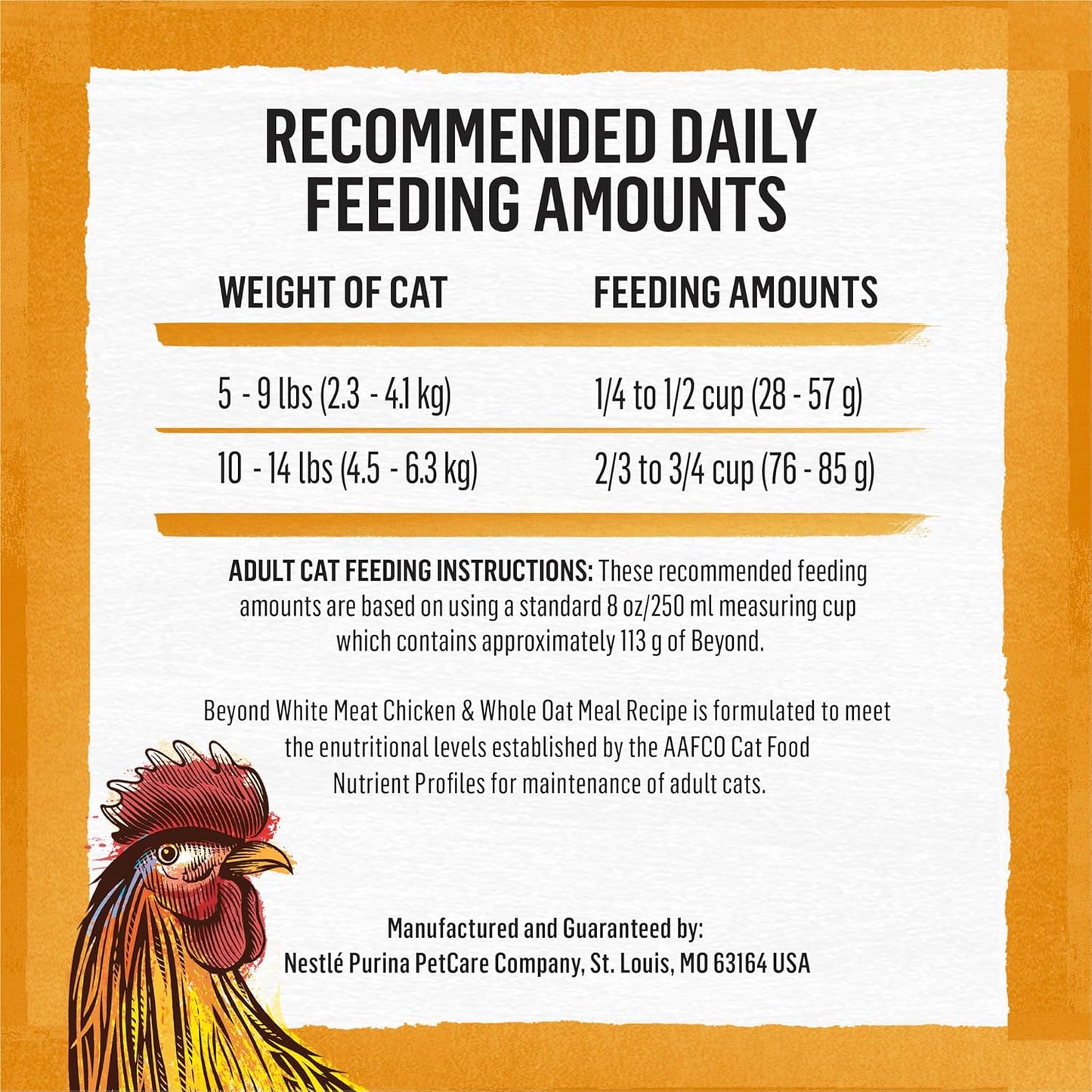 Purina Beyond Natural Dry Cat Food Wholesome Ingredients for Whole Health White Meat Chicken and Whole Oat Meal Recipe - 13 lb. Bag