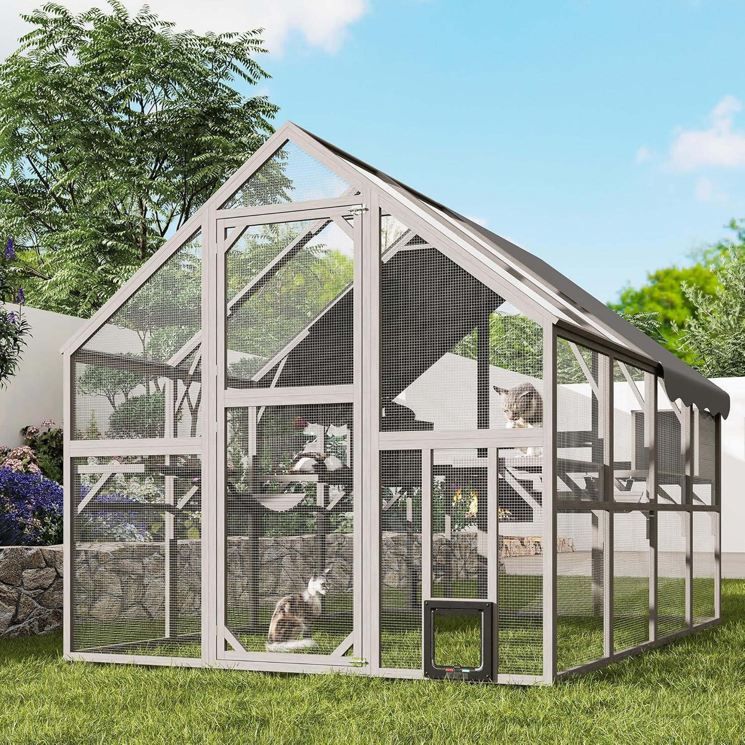 Extra Large Catio – Walk-in Outdoor Cat Enclosure for Multiple Cats, 1 ...