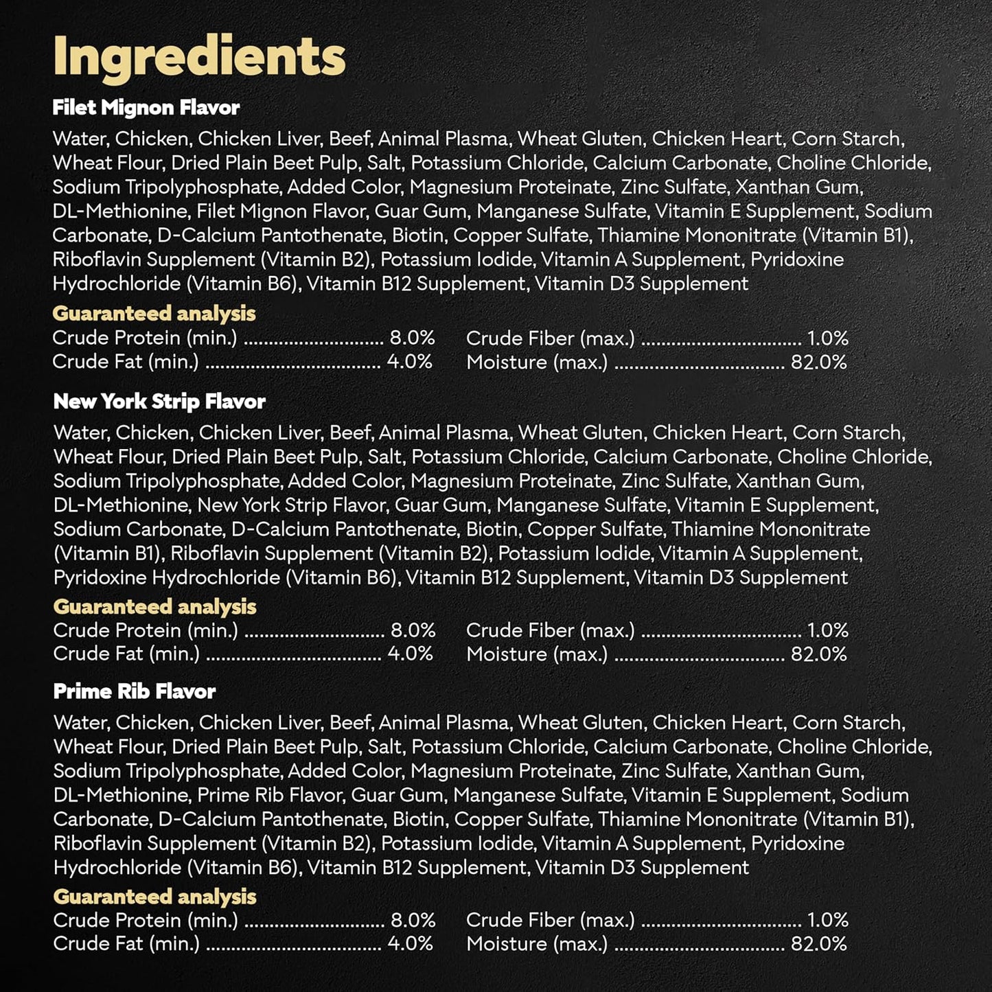 Cesar Filets in Gravy Adult Wet Dog Food Variety Pack, Filet Mignon, New York Strip and Prime Rib Flavors, 3.5 oz. Easy Peel Trays, Variety Pack of 24