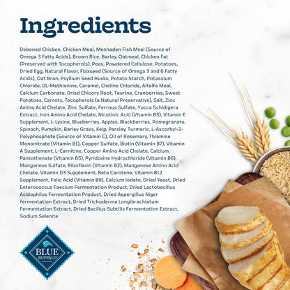 Blue Buffalo Tastefuls Adult Hairball Care Dry Cat Food, Made in The USA with Natural Ingredients, Chicken & Brown Rice Recipe, 3-lb. Resealable Bag