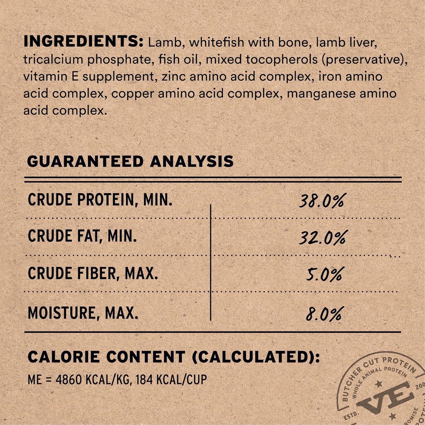 Vital Essentials Freeze-Dried Raw Lamb & Whitefish Meal or Mixer Dog Food Soft Nibs | 99% Lamb, Whitefish, Organs & Bone| 3 lbs Big Bag
