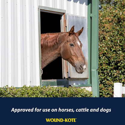 Farnam Wound-Kote Blue Lotion Spray Horse Wound Care for use on Horses and Dogs, Antiseptic Properties, for Minor Wounds, Cuts and Sores, 7 Oz.