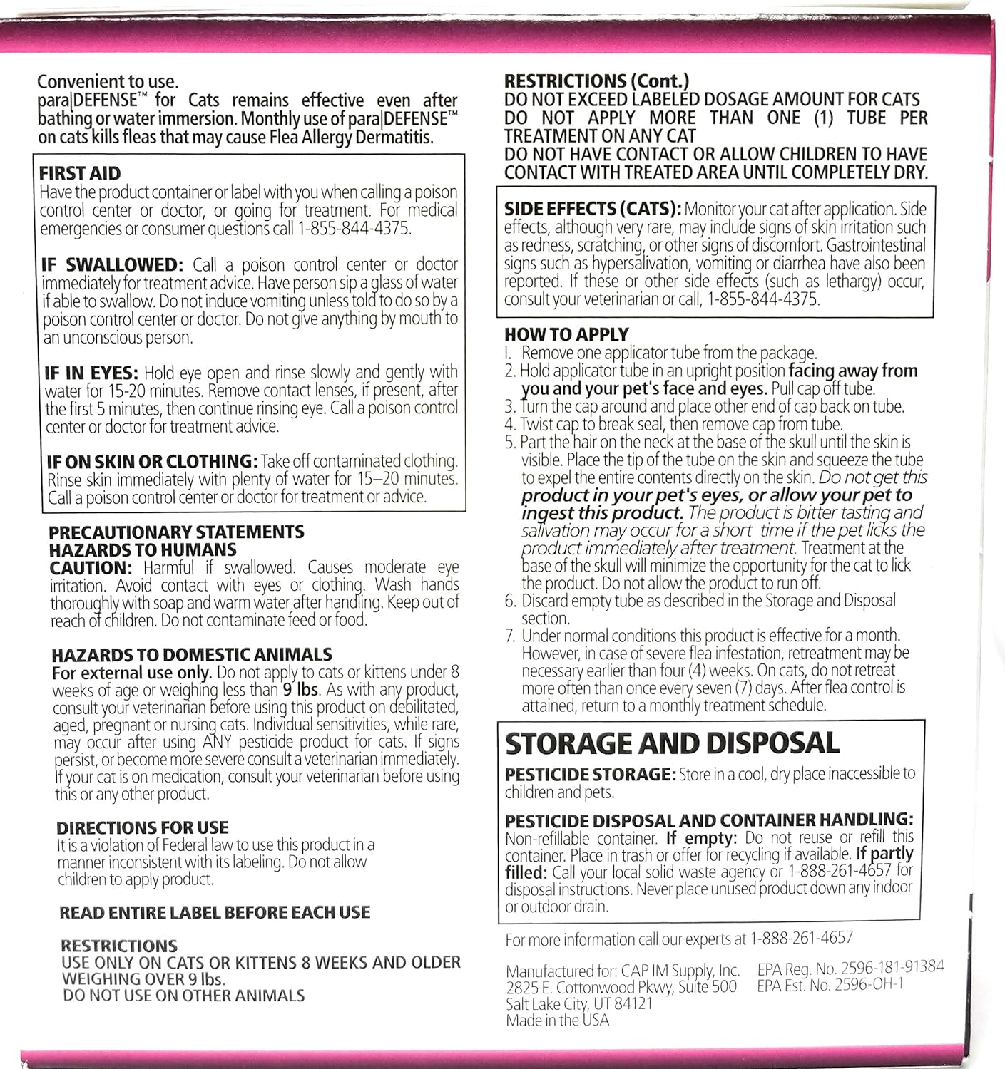 10+ lb Cat Pet Flea Control Supply, Large