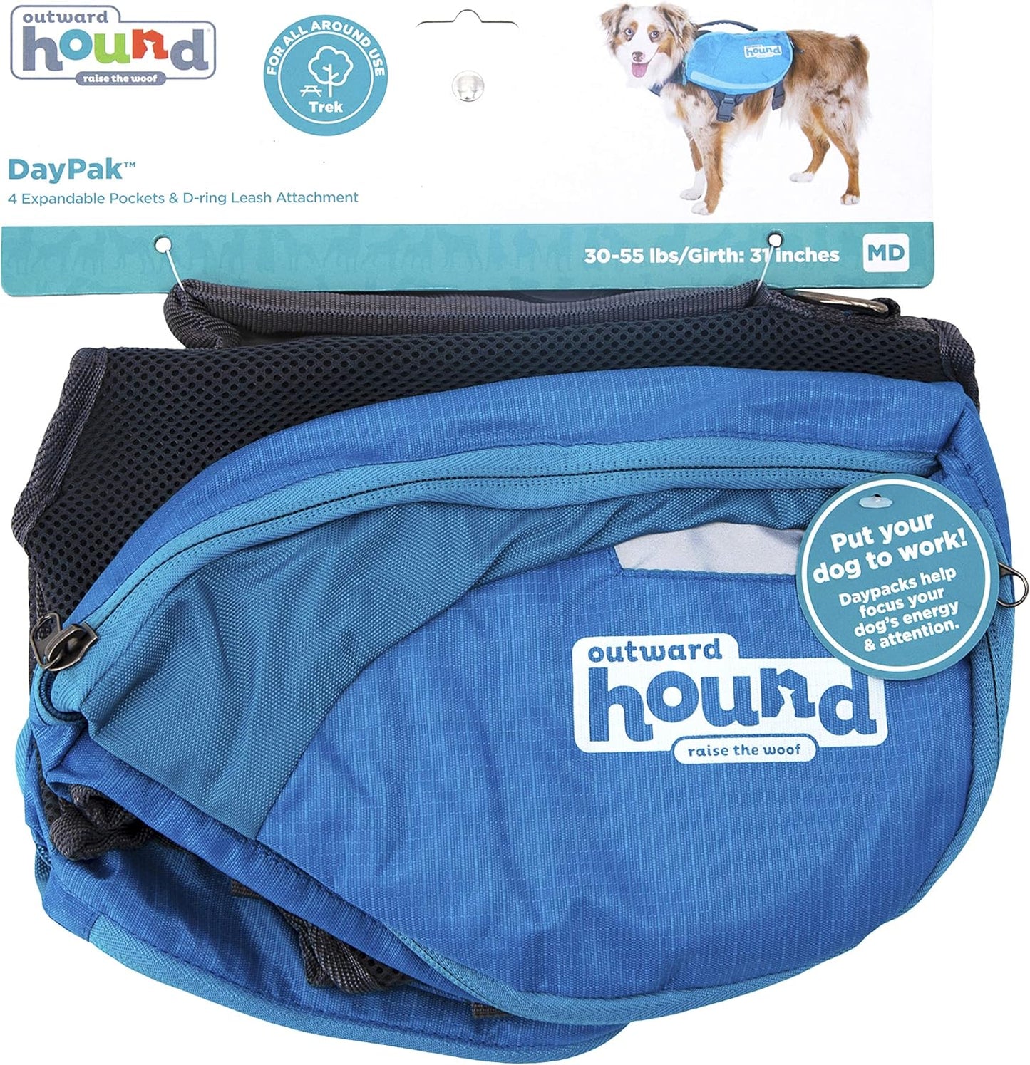 Kyjen Outward Hound The Quick Release Dog BackPack (Assorted, Medium)