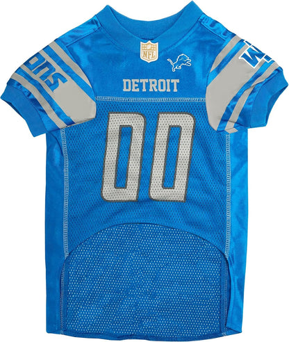Pets First NFL Detroit Lions Dog Jersey, Size Small, Football Shirt Costume for Pet, Dog Sports T-Shirt, NFL Team Clothing for Cats, Licensed Pet Apparel Available in 7 Sizes and 32 Teams