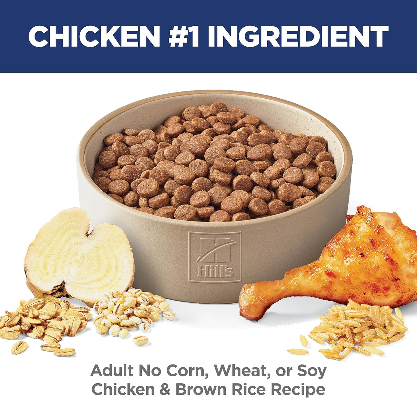 Hill's Science Diet Adult 1-6, Adult 1-6 Premium Nutrition, Dry Dog Food, No Corn, Wheat, Soy Chicken & Brown Rice, 4 lb Bag