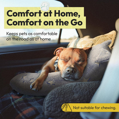 Dog Calming Pillow, Glow in The Dark Dog Put Head on, Soft Question Mark Pillows for Dogs, Kids, Adults, Washable Dog Bed Pillow, Cozy Dog Body Pillow (L Gray)