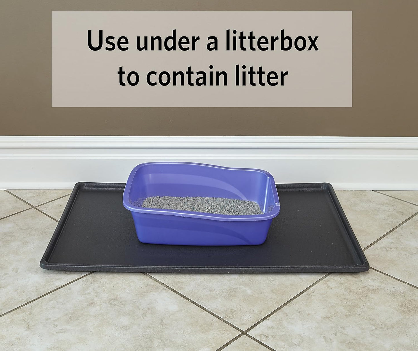 MidWest Homes for Pets Replacement Pan for 42-inch Dog Crates, Fits All Midwest and New World 42-inch Pet Cages, Multiple Uses, Plastic, Black, 9PAN