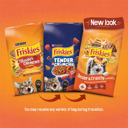 Purina Friskies Tender and Crunch'd With Flavors of Chicken, Beef, Carrots and Green Beans - (Pack of 4) 3.15 lb. Bags