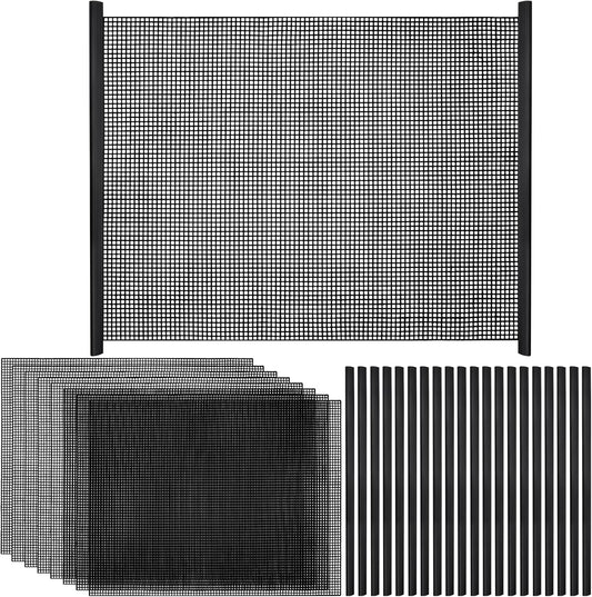 8Pcs Plastic Mesh Canvas Sheets Embroidery Aquarium Fish Tank Divider Plastic Grid Isolation Board Partition Net Pane Separator Filter Bottom Tray,20 Pcs Binding Bars Sliding Bars ,Crochet Projects