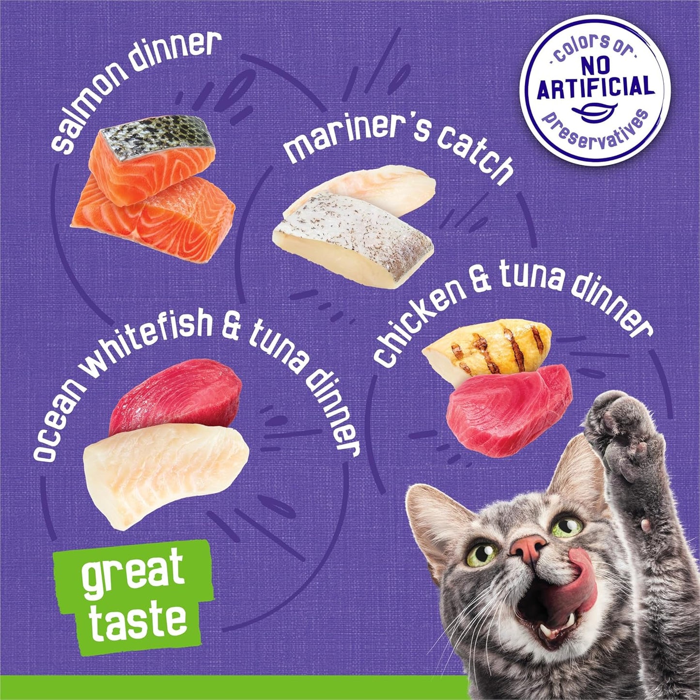 Friskies Purina Pate Wet Cat Food Variety Pack Seafood and Chicken Pate Favorites 40ct VP - (Pack of 80) 5.5 oz. Cans