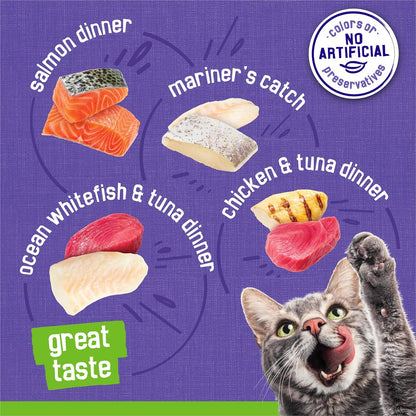 Friskies Purina Pate Wet Cat Food Variety Pack Seafood and Chicken Pate Favorites 40ct VP - (Pack of 80) 5.5 oz. Cans