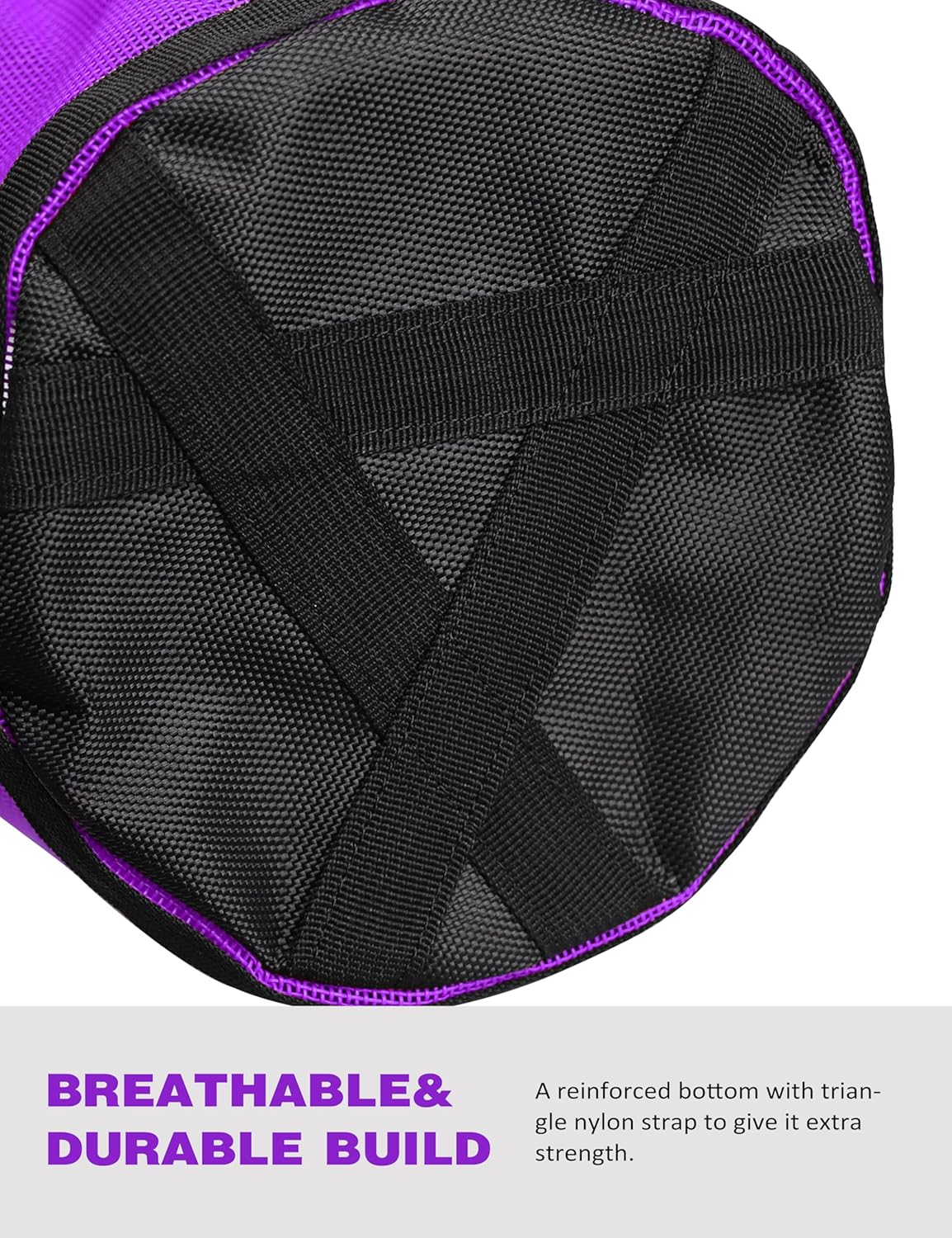 Harrison Howard Horse Muzzle Feed Bag Nylon Mesh Grain Feed Bag with Padded Neck Strap Adjustable Belt Purple Large