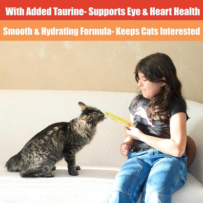 Fieldcrest Farms Lickable Creamy Cat Treats – 50ct Variety Pack – 4 Savory Flavors (Chicken, Tuna, Duck, Salmon) with Taurine – Smooth, Tasty Cat Treat Tubes – Serve by Hand, Dish, or as a Topper