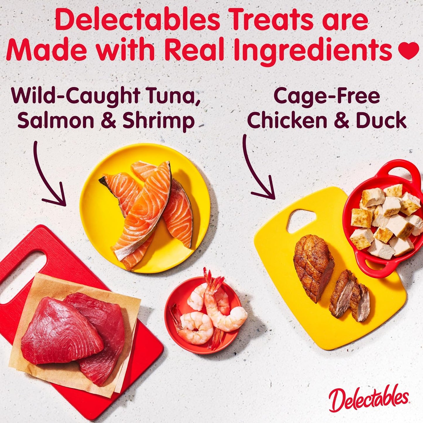 New! Delectables Squeeze Up Non-Seafood Chicken Variety Pack, Creamy Squeezable Puree, Lickable Wet Cat Treats, Grain-Free, No Added Fillers, 0.5 Ounces Tube, 48 Tubes Total