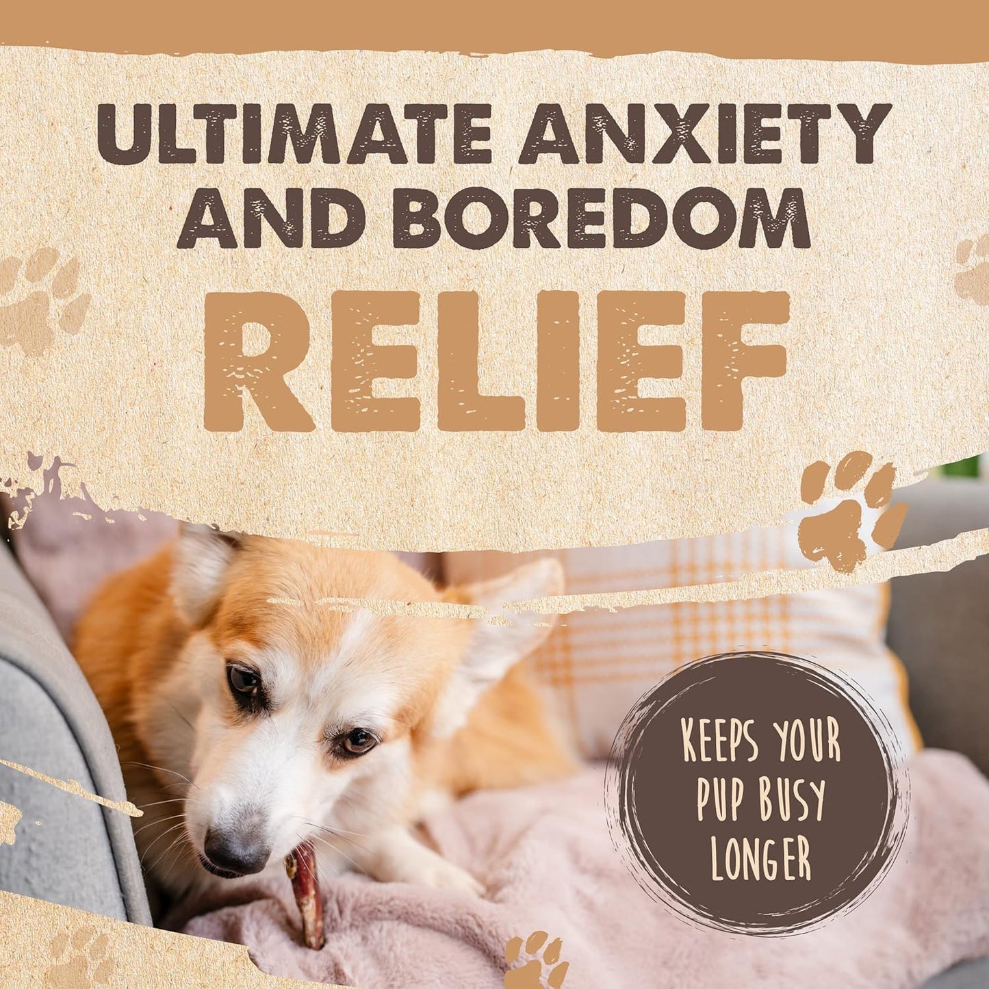 Mighty Paw - Beef Gullet Sticks for Dogs (6 Inch - 30 Pack) | Premium Beef Esophagus Treats. Gullet Sticks, Ideal for Large and Small Breeds Teething and Light Chewing. Rawhide Free, Bulk Dog Chews