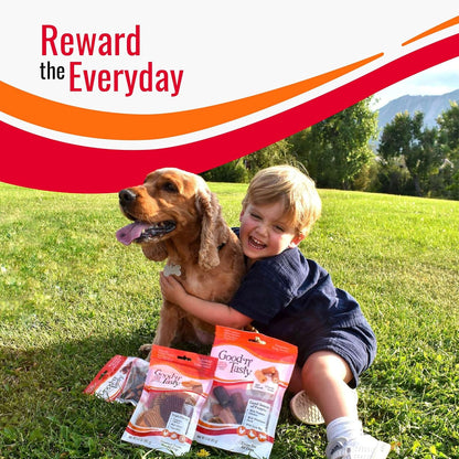 Good 'n' Tasty Triple Flavor Puree Mix-Ins Dog Food Topper Treats for All Dogs, 7 Count, Easy Single-Serve Portions, Added Protein with Chicken, Salmon and Duck (Pack of 2)