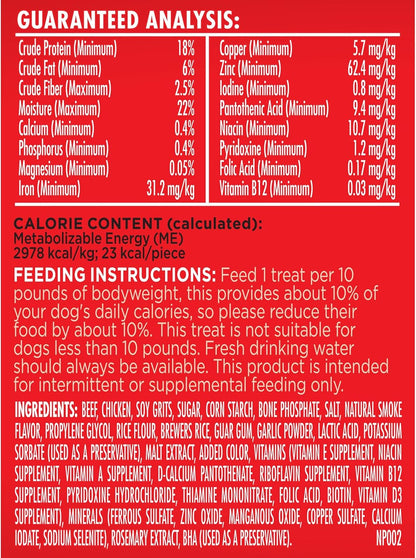 Milk-Bone Soft & Chewy Dog Treats, Beef & Filet Mignon Recipe, 25 Ounce