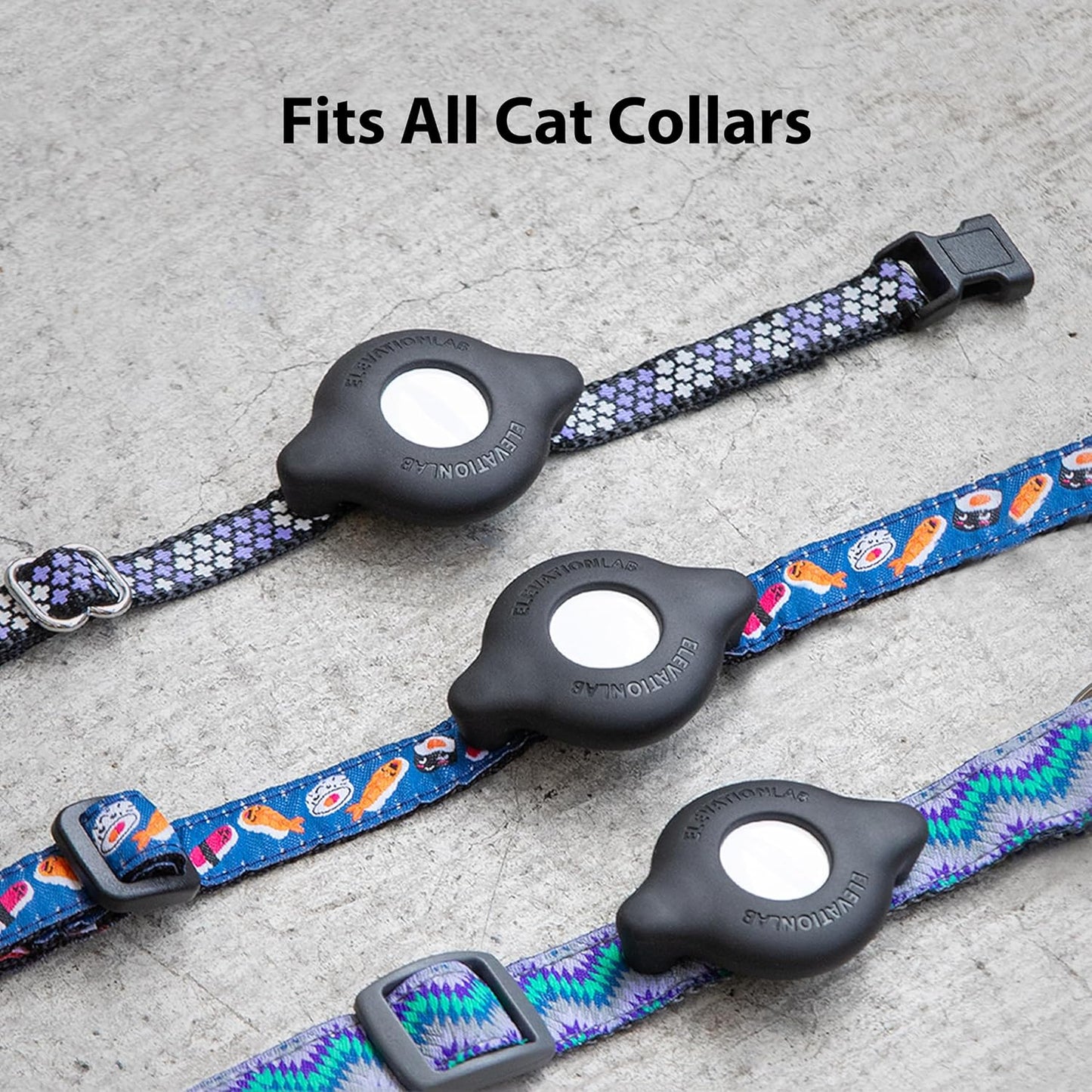 Elevation Lab AirTag Cat Collar Mount - TagVault™ - The Secure & Compact AirTag Holder for Cats | Doesn't Dangle, for Small Dogs Too