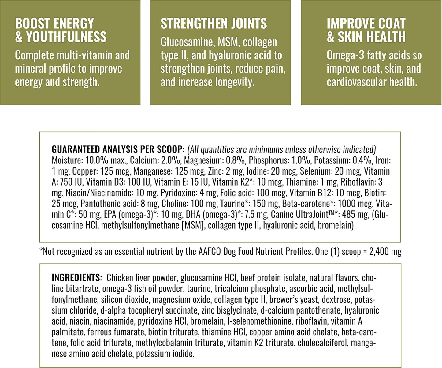 K9 Athlete - New Dog | Daily Multivitamin & Glucosamine Joint Supplement for Dogs - Pet Immunity for Puppy & Senior Canine - Vitamins Promote Pet Wellbeing with Calcium & Magnesium - 30-120 Day Supply