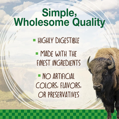 Nylabone Healthy Edibles WILD Natural Longer-Lasting Bison Flavor Bone Chew Treats for Dogs, Medium - Up to 35 lbs (2 Count)