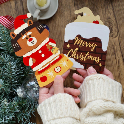 Dog Poop Bag Holder for Leash with Waste Bags and Keychain Clip & A Christmas Greeting Card