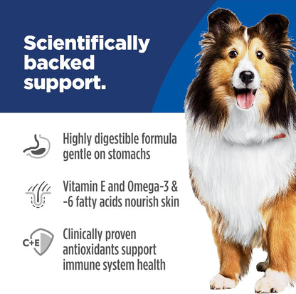 Hill's Science Diet Adult 1-6 Sensitive Stomach & Skin Dry Dog Food, Chicken Recipe, 30 lb. Bag Sensitive Stomach & Skin Wet Dog Food, Turkey & Rice Stew, 12.5 oz. Can, 12-Pack