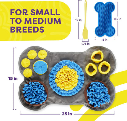 Hertzko Snuffle Mat for Dogs & Cats – Includes Lick Mat & Spatula – Dog Snuffle Toy, Puppy Enrichment Mat, Slow Feeder, Treat Dispenser, Boredom Relief, Pet Anxiety Aid