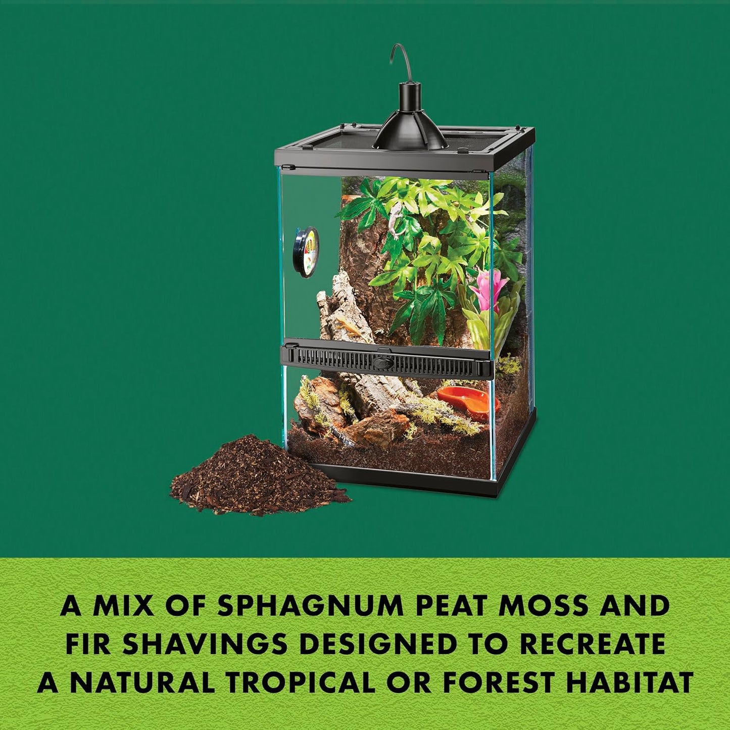 Zilla Reptile Terrarium Bedding Substrate Jungle Mix, 8 Quart
