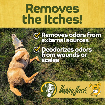 Happy Jack Itch No More Dog Itchy Skin Shampoo & Treatment (16 oz), Flea Bites, Allergies & Itch Relief, Stops Itching, Scratching & Gnawing on First Application for Healthy Dog Skin & Coat