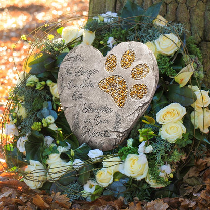 OBSI Dog Memorial Gifts for Loss of Dog Sympathy Gift - Rainbow Bridge Dog Memorial Stone for Remembrance Dog Passing Away Sympathy Gifts - Thoughtful Pet Loss Gifts - Gray