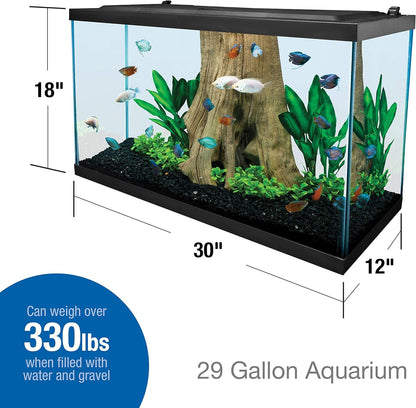 Tetra Glass Aquarium 29 Gallons, Rectangular Fish Tank, Assorted Color
