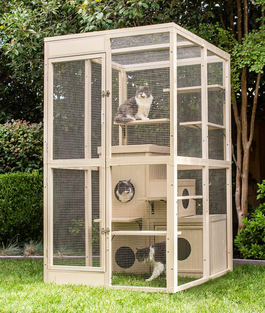 New Age Pet ECOFLEX® Kitty Katio Climber Cat House and Pen Combo
