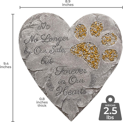 OBSI Dog Memorial Gifts for Loss of Dog Sympathy Gift - Rainbow Bridge Dog Memorial Stone for Remembrance Dog Passing Away Sympathy Gifts - Thoughtful Pet Loss Gifts - Gray