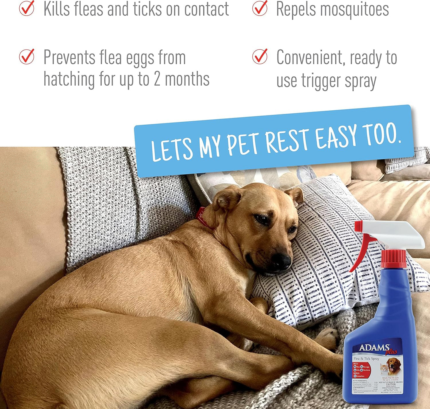 Adams Pet Spray + Shampoo Bundle