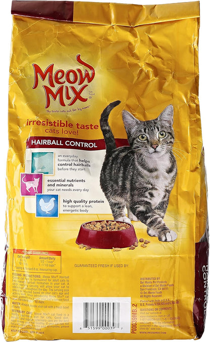 Meow Mix Cat Food, Hairball Control, 3.15 lb