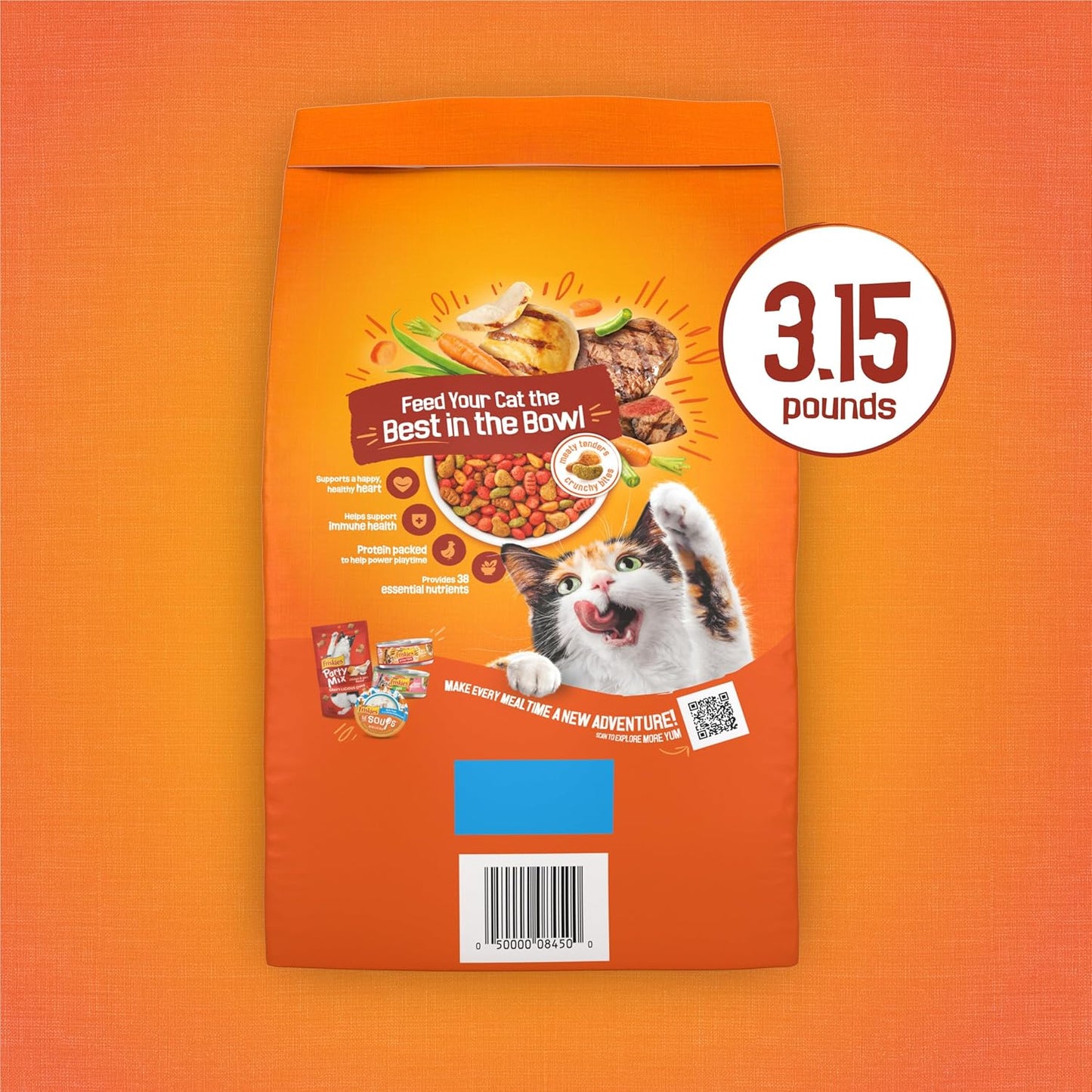 Purina Friskies Tender and Crunch'd With Flavors of Chicken, Beef, Carrots and Green Beans - (Pack of 4) 3.15 lb. Bags