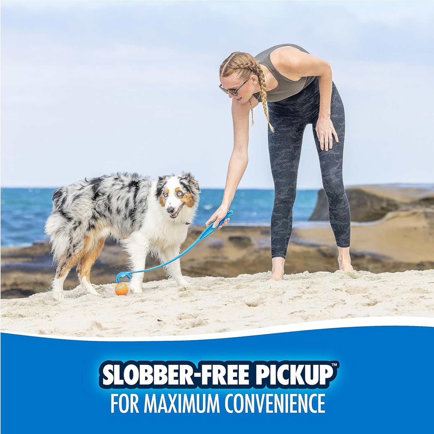 Chuckit! Fetch & Fold 25M Dog Ball Launcher, 25" Length, Includes Medium Ball (2.5") For Dogs 20-60 Pounds