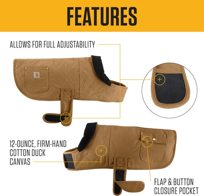 Carhartt Firm Duck Insulated Dog Chore Coat, Durable Weather Resistant Jacket for Cold and Windy Conditions, PFAS Free (Deep Wine), Large