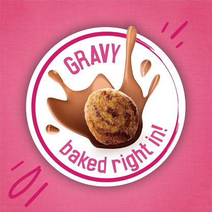 Purina Friskies Gravy Swirlers with Flavors of Chicken, Salmon and Gravy Dry Cat Food - 22 lb. Bag