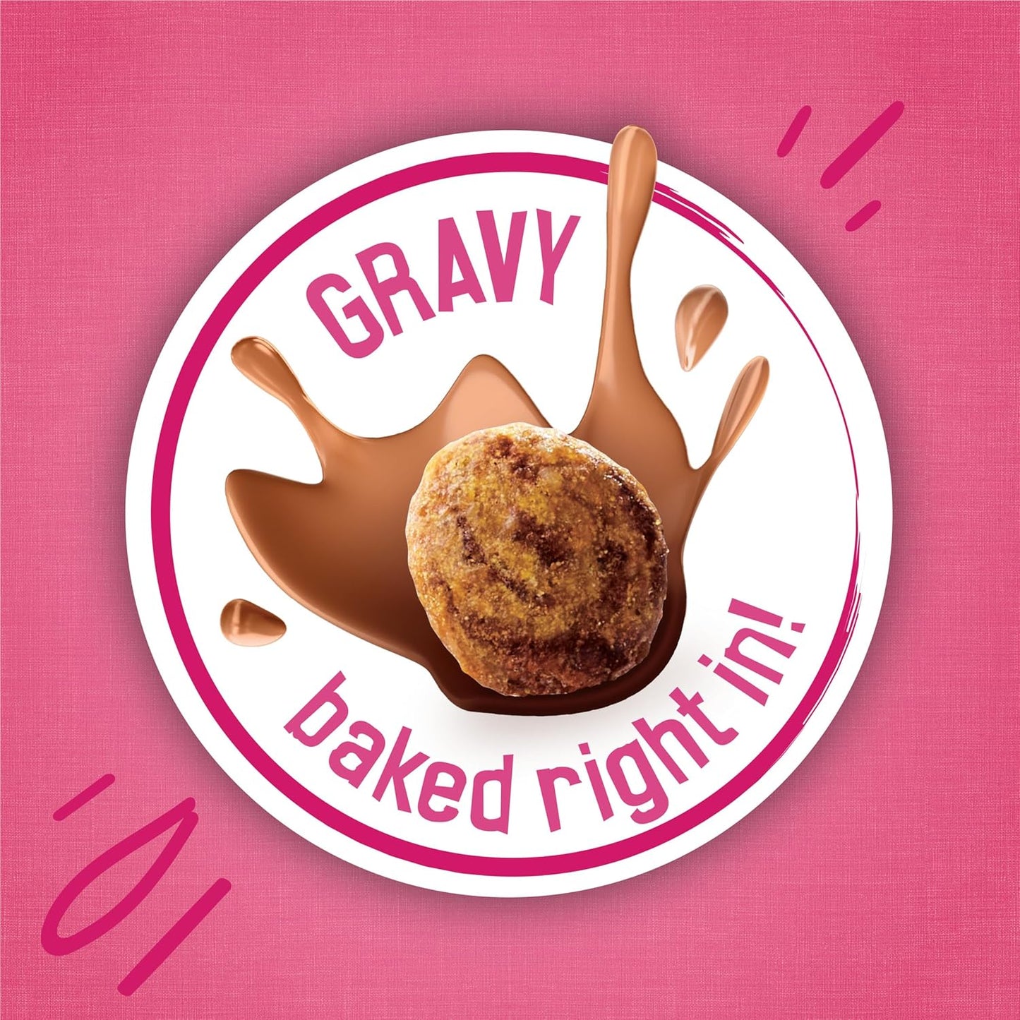 Purina Friskies Gravy Swirlers with Flavors of Chicken, Salmon and Gravy Dry Cat Food - 22 lb. Bag