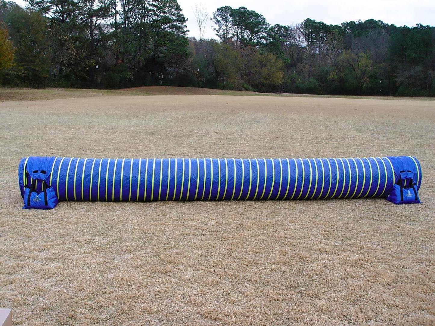 20' Heavy Duty Dog Agility Tunnel with 2 Sets of Tiedown System, Competition & Training, Multiple Colors, 2 Lengths (Blue)